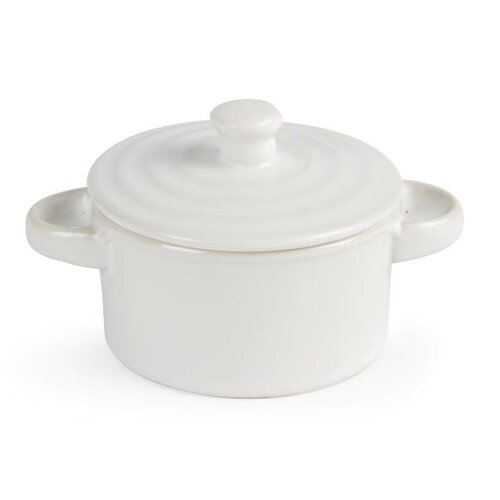 CHRselect Mini Cocotte Blanche - 4 Pièces - Disponibles en 2 Tailles