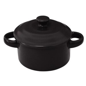 CHRselect Mini Cocotte Ronde Noire -  4 Pièces - Disponibles en 2 Tailles