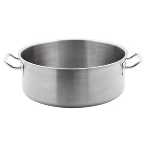 CHRselect Casserole Basse Inox - 13 Litres - Ø360mm - Sans Couvercle