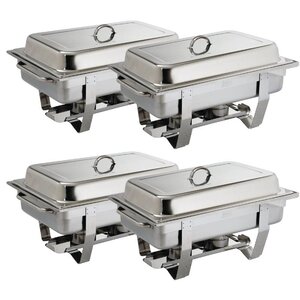 CHRselect Lot De 4 GN 1/1 Chafing Dish Milan Inox CHRselect Lot De 4 GN 1/1 Chafing Dish Milan Inox