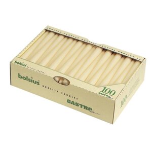 Bolsius Bougies Gothiques Ivoires - Bolsius - 254mm - 100 Pièces