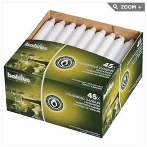 Bolsius Bougies Bolsius Blanches - 177mm - 45 Pièces