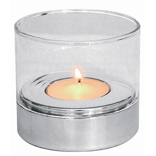 Bolsius Photophore Inox + Verre Amovible