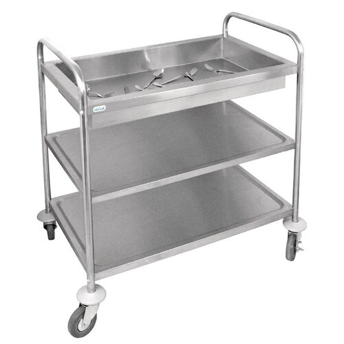 CHRselect Chariot De Service Inox - 855x535x940mm