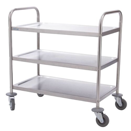 CHRselect Chariot De Service Inox - 3 Niveaux - 405x710x825(h)mm CHRselect Chariot De Service Inox - 3 Niveaux - 405x710x825(h)mm