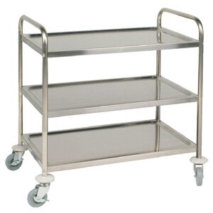 CHRselect Chariot De Service Inox - 3 Niveaux - 860x535x930(h)mm