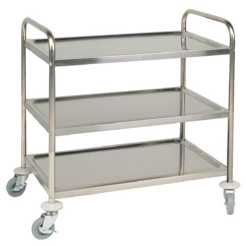 CHRselect Chariot De Service Inox - 3 Niveaux - 860x535x930(h)mm