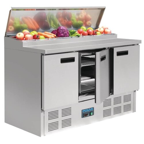 Polar Saladette Inox | 3 Portes | 390 Litres | 700x1370x1010(h)mm Polar Saladette Inox | 3 Portes | 390 Litres | 700x1370x1010(h)mm