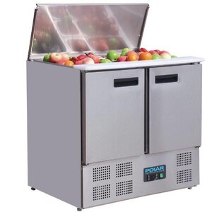 Polar Comptoir Réfrigéré à Salades | 2 Portes | 240 Litres | 700x900x885(h)mm Polar Comptoir Réfrigéré à Salades | 2 Portes | 240 Litres | 700x900x885(h)mm