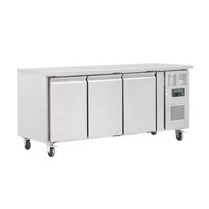 Polar Table Réfrigérée Inox - 3 Portes - 417 Litres - 700(l)x1795(L)x850(h)mm Polar Table Réfrigérée Inox - 3 Portes - 417 Litres - 700(l)x1795(L)x850(h)mm