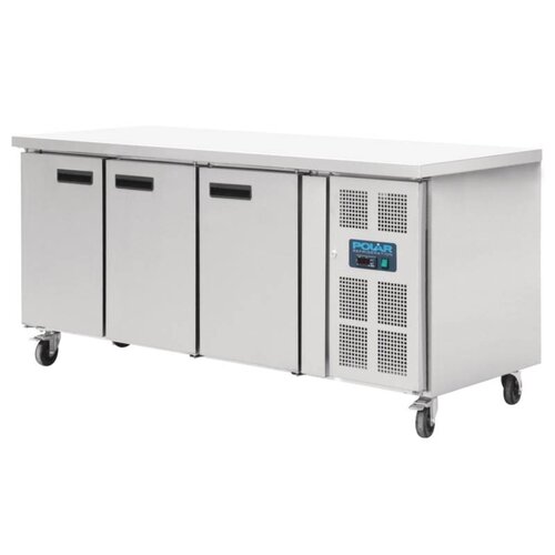 Polar Comptoir Réfrigéré + 3 Portes - 634 Litres - 860x2020x800mm