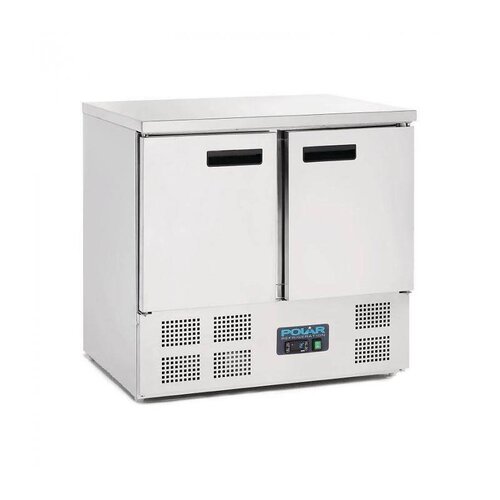 Polar Comptoir Réfrigéré Inox - 2 Portes - 240 Litres - 700(l)x900(L)x880(h)mm