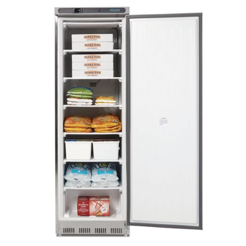 Polar Armoire Congelé Inox | 365 Litres | Verrouillable | 600x600x1850(h)mm