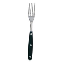 Fourchette à Viande Inox - Manche Noir - 12 Pièces