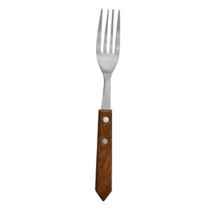 CHRselect Fourchette à Viande Inox - Manche En Bois - 12 Pièces
