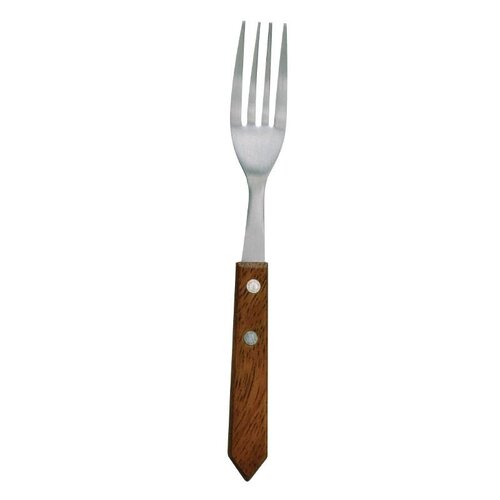 CHRselect Fourchette à Viande Inox - Manche En Bois - 12 Pièces
