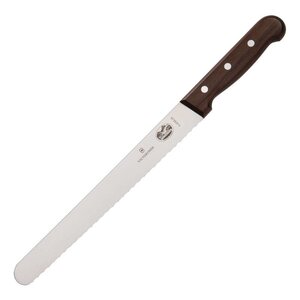 Victorinox Couteau à Jambon Cranté - Victorinox Rosewood - 255mm Victorinox Couteau à Jambon Cranté - Victorinox Rosewood - 255mm