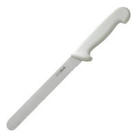 Couteau à Pain Hygiplas - Manche Blanche - 205mm