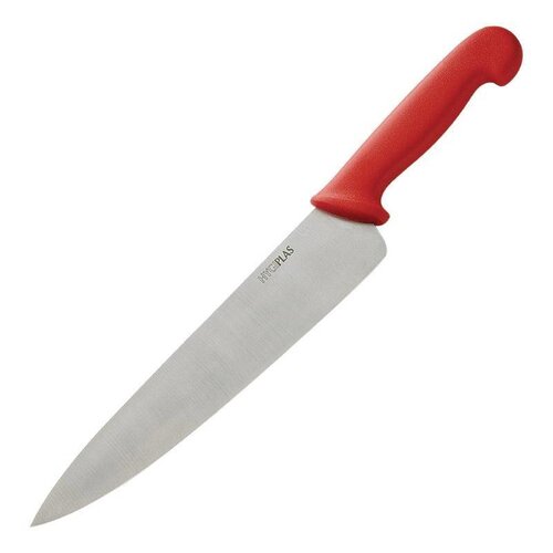 Hygiplas Couteau De Cuisinier - Hygiplas - Manche Rouge - Lame 255mm Hygiplas Couteau De Cuisinier - Hygiplas - Manche Rouge - Lame 255mm