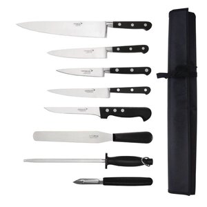Sabatier Ensemble De 8 Couteaux + Étui - Deglon Sabatier Ensemble De 8 Couteaux + Étui - Deglon