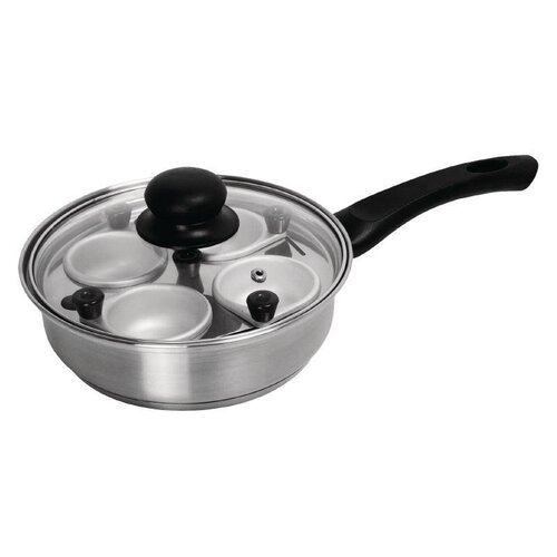 CHRselect Pocheuse à Oeufs Inox - Pour 4 Oeufs - Ø200mm
