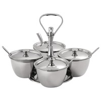 Ménagère à Sauce Et Epices Sur Plateau Tournant - Inox - Olympia