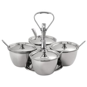 CHRselect Ménagère à Sauce Et Epices Sur Plateau Tournant - Inox - Olympia