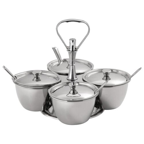 CHRselect Ménagère à Sauce Et Epices Sur Plateau Tournant - Inox - Olympia