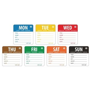 CHRselect Assortiment D'Étiquettes Jours De La Semaines - Solubles - 50mm - 1750 Pièces