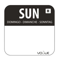 Etiquettes Code Couleur - Noir/Dimanche - 24x24mm - 1000 Pièces