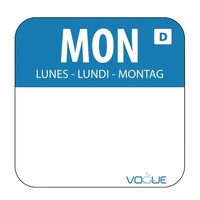 Etiquettes Solubles Pour Aliments - Lundi/Bleu - 20mm - 1000 Pièces
