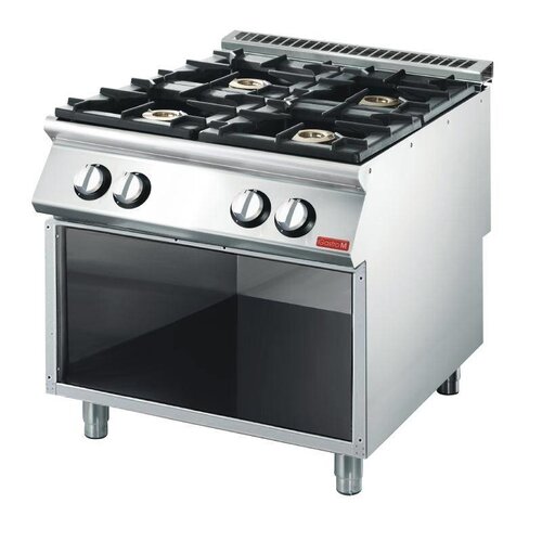 Gastro M Cuisinière à Gaz Inox - 4 Feux + Meuble De Base - Gastro-M 70/80PCG - 18,4kW - 800x700x850(H)mm Gastro M Cuisinière à Gaz Inox - 4 Feux + Meuble De Base - Gastro-M 70/80PCG - 18,4kW - 800x700x850(H)mm