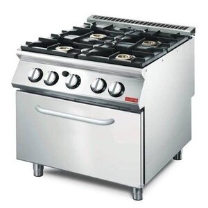Gastro M Fourneau Gaz 4 Feux |  Four à Gaz | 23,4kW | 800x700x850(H)mm