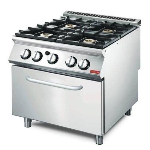 Gastro M Fourneau Gaz 4 Feux |  Four à Gaz | 23,4kW | 800x700x850(H)mm