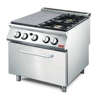 Fourneaux Gaz 2 Feux et Plaques | Four Gaz | 18kW | 800x700x850(H)mm