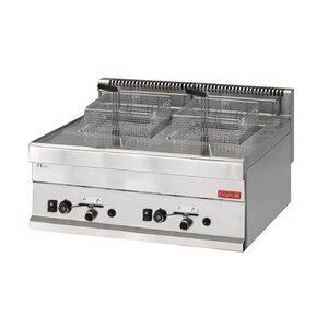 Gastro M Friteuse Gaz - 2x 8 Litres - 12,6W - 700x650x280(h)mm