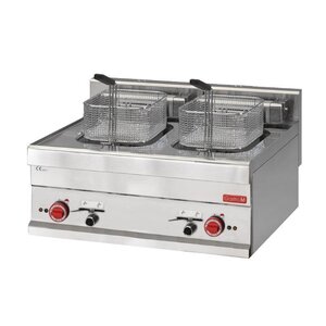 Gastro M Friteuse Électrique | 2x 10 Litres  | 400V | Paniers Inclus | 605x700x280(h)mm