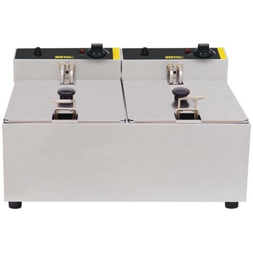Buffalo Friteuse Double | 2x 5 Litres | Paniers Inclus | 230V | 400x540x300(h)mm