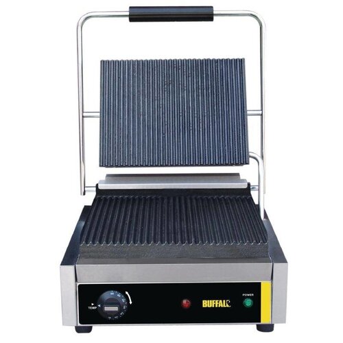 Buffalo Grill De Contact Inox - Grand - Rainuré/Rainuré - 2000W - 360x320x210(h)mm