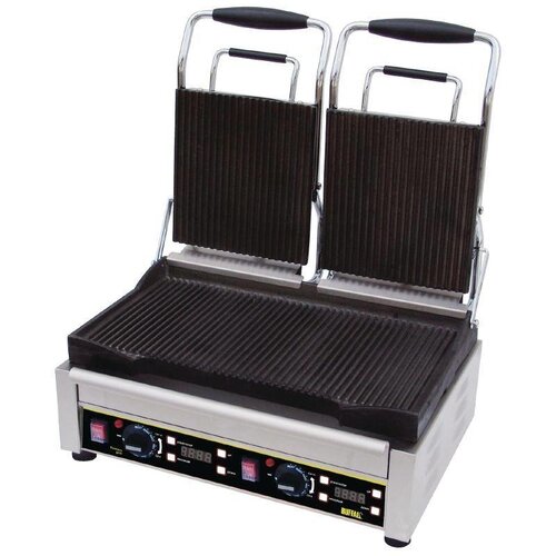 Buffalo Grill de Contact Double | Rainuré | 480x400x240(h)mm | 2900W