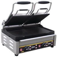 Grill de Contact Double - Rainuré/Lisse - Numérique - 480x400x240(h)mm - 2900W