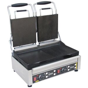 Buffalo Grill de Contact Double | Droite Rainuré - Gauche Lisse | 2900W