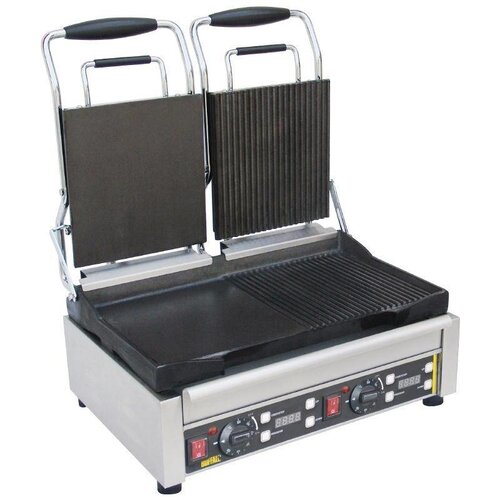 Buffalo Grill de Contact Double | Droite Rainuré - Gauche Lisse | 2900W