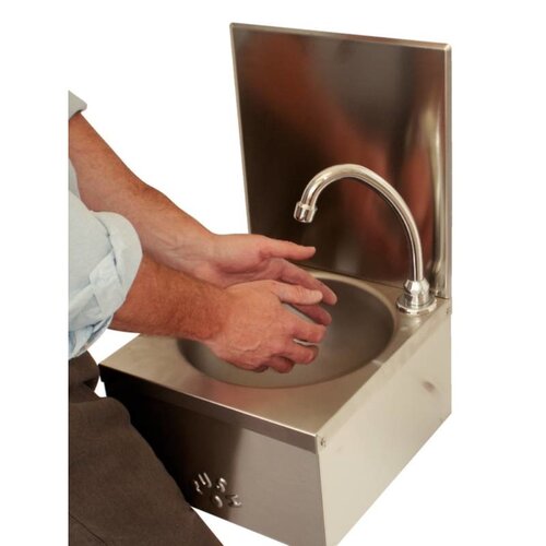 CHRselect Lavabo Inox | Commande Au Genou | Cuvette Ø260mm