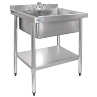 Lavabo inox PROFONDE 600mm | Hygiénique | 750x600x960(h)mm