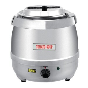 Buffalo Soupière Inox | 10 Litres | Thermostat Réglable | Ø330x375(h)mm
