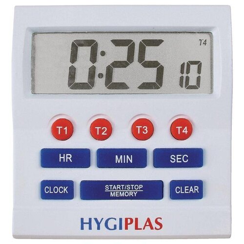 Hygiplas Minuteur Grands Chiffres - Hygiplas - 25(p)x80(l)x80(h)mm Hygiplas Minuteur Grands Chiffres - Hygiplas - 25(p)x80(l)x80(h)mm