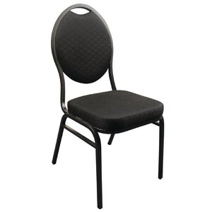 CHRselect Chaises de Baquet Empilables | Tissu Uni Noir | Lot de 12