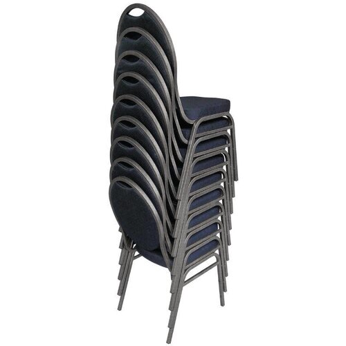 CHRselect Chaises de Baquet Empilables | Tissu Uni Noir | Lot de 12