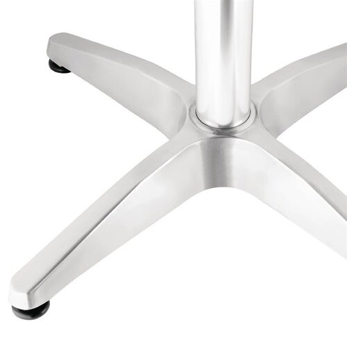 CHRselect Table Bistro Carrée | Plateau Inox | Pied Aluminium | 700x700x720(h)mm